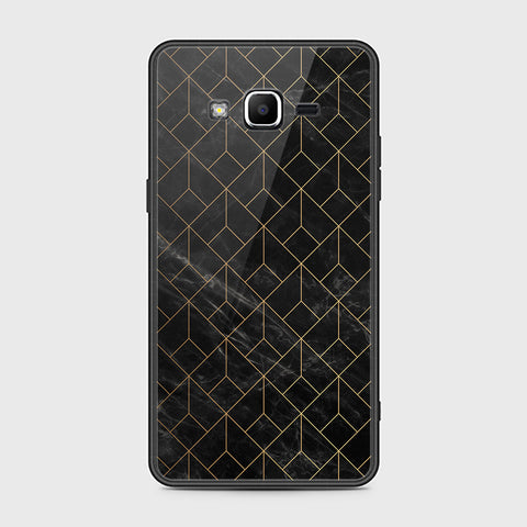 Samsung Galaxy Grand Prime Cover- Black Marble Series - HQ Ultra Shine Premium Infinity Glass Soft Silicon Borders Case