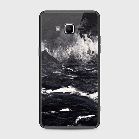 Samsung Galaxy Grand Prime Cover- Black Marble Series - HQ Ultra Shine Premium Infinity Glass Soft Silicon Borders Case