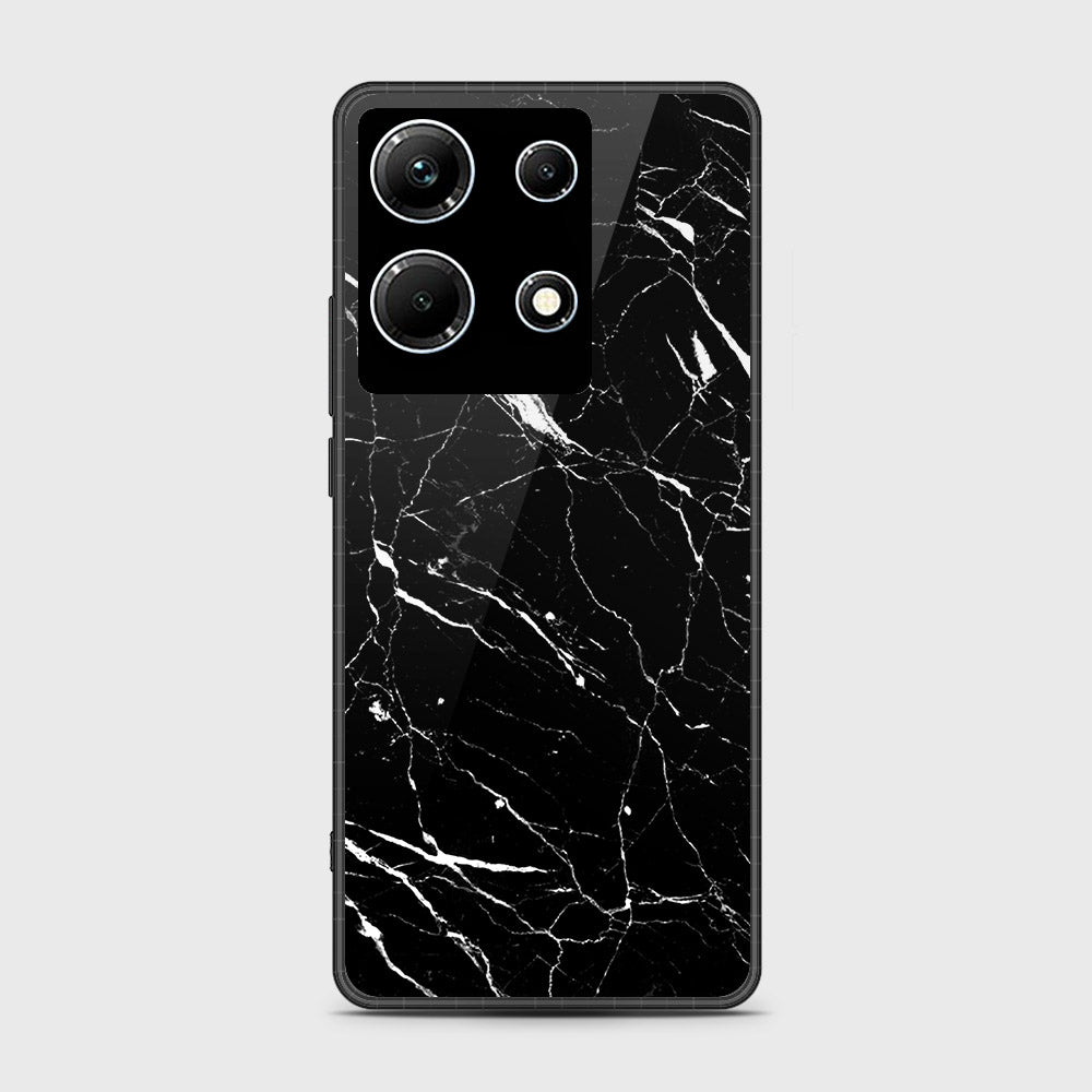 Infinix Note 30 Cover- Black Marble Series - HQ Ultra Shine Premium Infinity Glass Soft Silicon Borders Case (Fast Delivery)(FS)