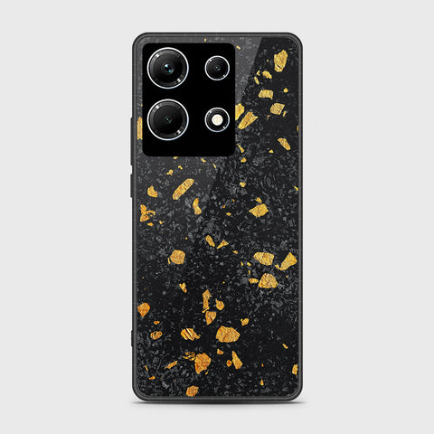 Infinix Note 30 Pro Cover- Black Marble Series - HQ Ultra Shine Premium Infinity Glass Soft Silicon Borders Case