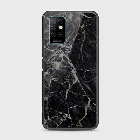 Infinix Note 8i Cover- Black Marble Series - HQ Ultra Shine Premium Infinity Glass Soft Silicon Borders Case