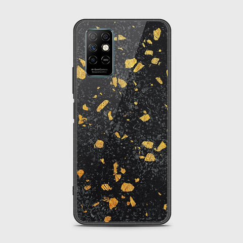 Infinix Note 8i Cover- Black Marble Series - HQ Ultra Shine Premium Infinity Glass Soft Silicon Borders Case