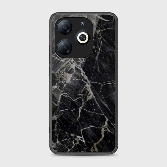 Tecno Spark Go 2024 Cover- Black Marble Series - HQ Ultra Shine Premium Infinity Glass Soft Silicon Borders Case