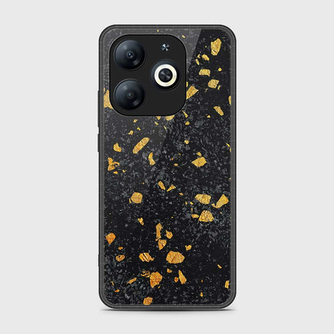 Tecno Pop 8 Cover- Black Marble Series - HQ Ultra Shine Premium Infinity Glass Soft Silicon Borders Case