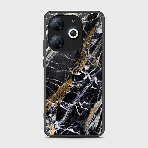 Tecno Pop 8 Cover- Black Marble Series - HQ Ultra Shine Premium Infinity Glass Soft Silicon Borders Case