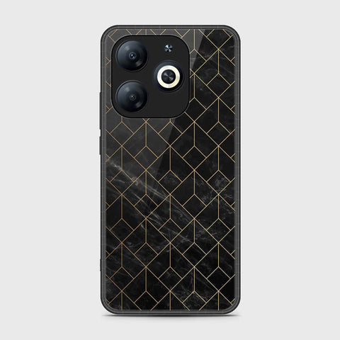 Tecno Pop 8 Cover- Black Marble Series - HQ Ultra Shine Premium Infinity Glass Soft Silicon Borders Case