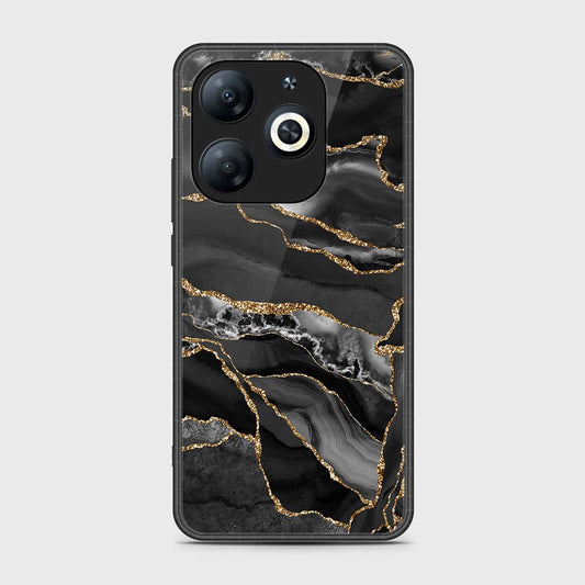 itel P55 4G Cover - Black Marble Series - HQ Ultra Shine Premium Infinity Glass Soft Silicon Borders Case (Fast Delivery) (A)
