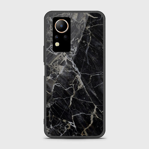 Infinix Note 12 Cover- Black Marble Series - HQ Ultra Shine Premium Infinity Glass Soft Silicon Borders Case