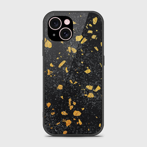 iPhone 15 Cover- Black Marble Series - HQ Ultra Shine Premium Infinity Glass Soft Silicon Borders Case