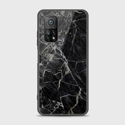 Xiaomi Mi 10T Cover - Black Marble Series - HQ Ultra Shine Premium Infinity Glass Soft Silicon Borders Case