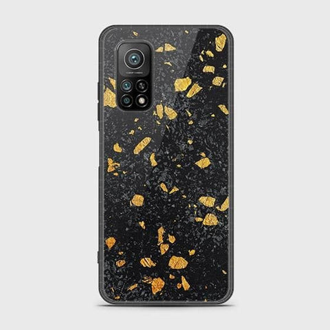 Xiaomi Mi 10T Pro Cover - Black Marble Series - HQ Ultra Shine Premium Infinity Glass Soft Silicon Borders Case