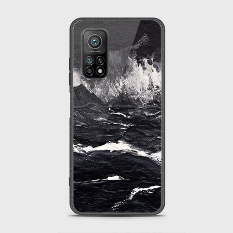 Xiaomi Mi 10T Pro Cover - Black Marble Series - HQ Ultra Shine Premium Infinity Glass Soft Silicon Borders Case