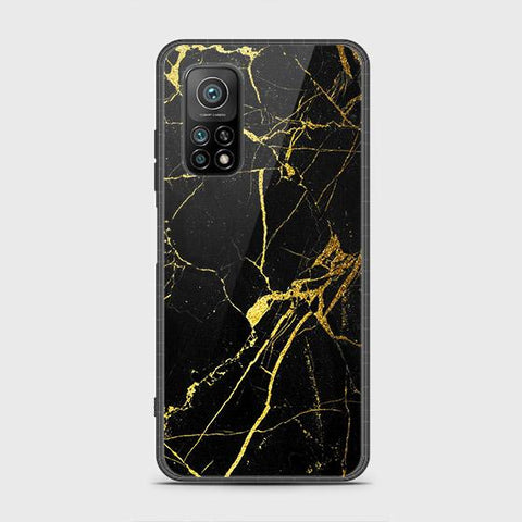 Xiaomi Mi 10T Pro Cover - Black Marble Series - HQ Ultra Shine Premium Infinity Glass Soft Silicon Borders Case