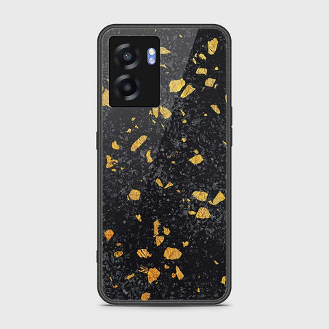 Realme Q5i Cover- Black Marble Series - HQ Ultra Shine Premium Infinity Glass Soft Silicon Borders Case