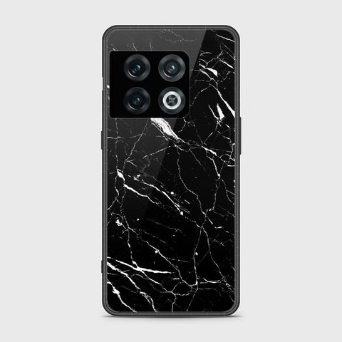 OnePlus 10 Pro Cover- Black Marble Series - HQ Ultra Shine Premium Infinity Glass Soft Silicon Borders Case