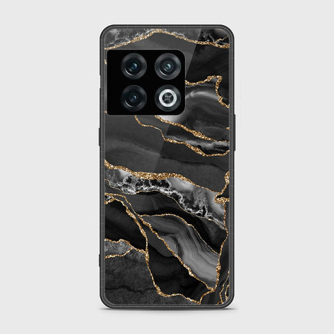 OnePlus 10 Pro Cover- Black Marble Series - HQ Ultra Shine Premium Infinity Glass Soft Silicon Borders Case