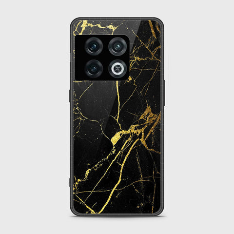 OnePlus 10 Pro Cover- Black Marble Series - HQ Ultra Shine Premium Infinity Glass Soft Silicon Borders Case