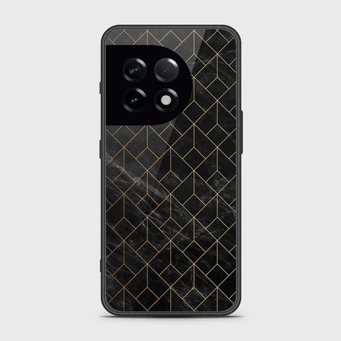 OnePlus 11Cover- Black Marble Series - HQ Ultra Shine Premium Infinity Glass Soft Silicon Borders Case