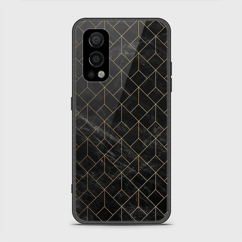 OnePlus Nord 2 Cover - Black Marble Series - HQ Ultra Shine Premium Infinity Glass Soft Silicon Borders Casee