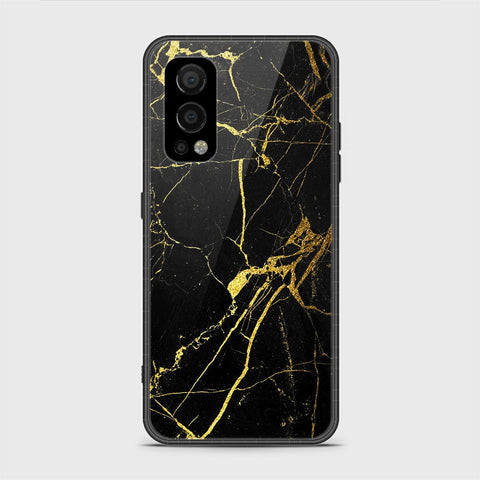 OnePlus Nord 2 Cover - Black Marble Series - HQ Ultra Shine Premium Infinity Glass Soft Silicon Borders Casee