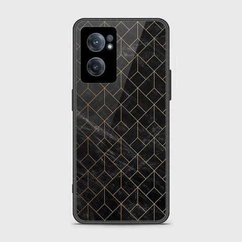 OnePlus Nord CE 2 5G Cover- Black Marble Series - HQ Ultra Shine Premium Infinity Glass Soft Silicon Borders Case
