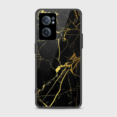 OnePlus Nord CE 2 5G Cover- Black Marble Series - HQ Ultra Shine Premium Infinity Glass Soft Silicon Borders Case