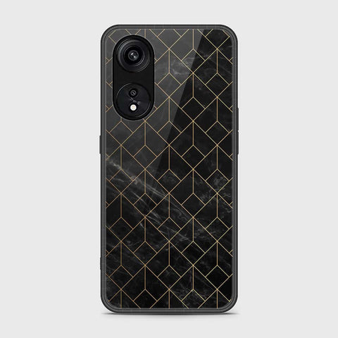 Oppo A1 Pro  Cover- Black Marble Series - HQ Ultra Shine Premium Infinity Glass Soft Silicon Borders Case