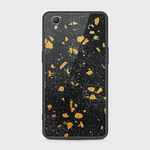 Oppo A37 Cover- Black Marble Series - HQ Ultra Shine Premium Infinity Glass Soft Silicon Borders Case