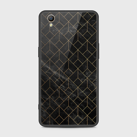 Oppo A37 Cover- Black Marble Series - HQ Ultra Shine Premium Infinity Glass Soft Silicon Borders Case