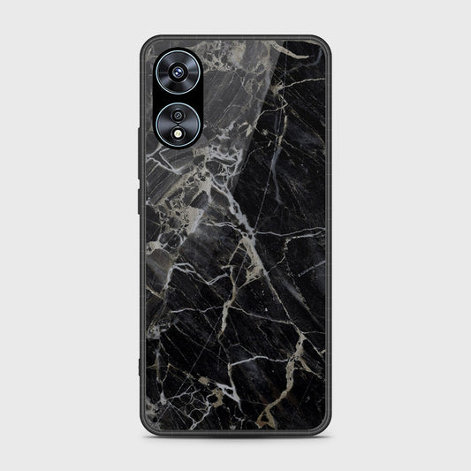 Oppo A78 4G Cover- Black Marble Series - HQ Ultra Shine Premium Infinity Glass Soft Silicon Borders Case