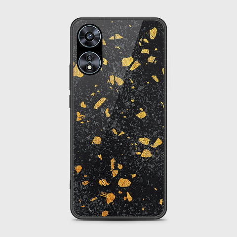 Oppo A78 4G Cover- Black Marble Series - HQ Ultra Shine Premium Infinity Glass Soft Silicon Borders Case