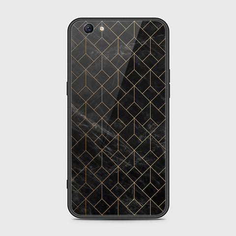 Oppo F3 Plus Cover- Black Marble Series - HQ Ultra Shine Premium Infinity Glass Soft Silicon Borders Case