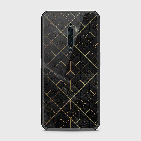 Oppo Reno 2Z Cover- Black Marble Series - HQ Ultra Shine Premium Infinity Glass Soft Silicon Borders Case