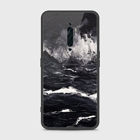 Oppo Reno 2F Cover- Black Marble Series - HQ Ultra Shine Premium Infinity Glass Soft Silicon Borders Case