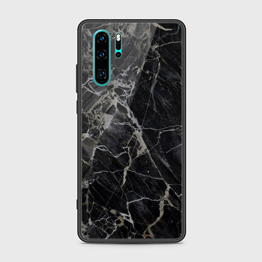 Huawei P30 Pro Cover - Black Marble Series - HQ Ultra Shine Premium Infinity Glass Soft Silicon Borders Case