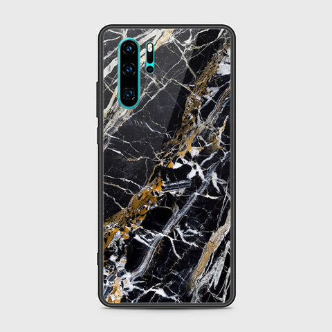 Huawei P30 Pro Cover - Black Marble Series - HQ Ultra Shine Premium Infinity Glass Soft Silicon Borders Case