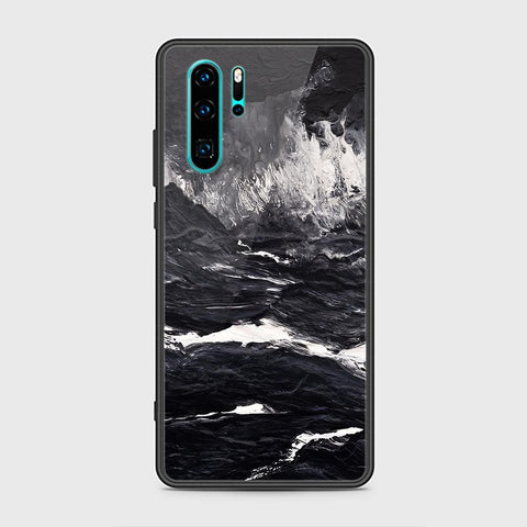 Huawei P30 Pro Cover - Black Marble Series - HQ Ultra Shine Premium Infinity Glass Soft Silicon Borders Case