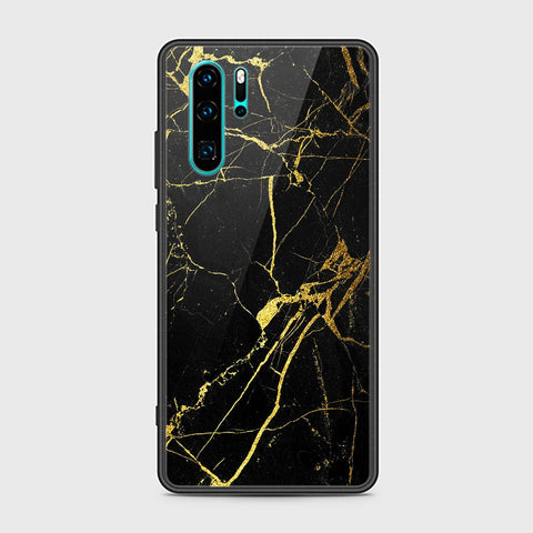 Huawei P30 Pro Cover - Black Marble Series - HQ Ultra Shine Premium Infinity Glass Soft Silicon Borders Case
