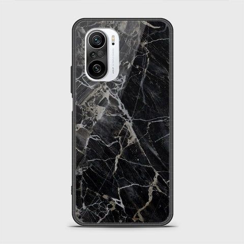 Xiaomi Poco F3 Cover - Black Marble Series - HQ Ultra Shine Premium Infinity Glass Soft Silicon Borders Casee