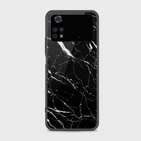 Xiaomi Poco M4 Pro Cover- Black Marble Series - HQ Ultra Shine Premium Infinity Glass Soft Silicon Borders Case