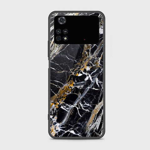 Xiaomi Poco M4 Pro Cover- Black Marble Series - HQ Ultra Shine Premium Infinity Glass Soft Silicon Borders Case
