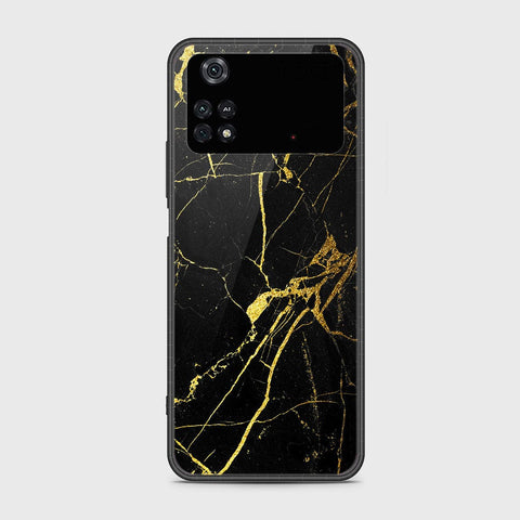 Xiaomi Poco M4 Pro Cover- Black Marble Series - HQ Ultra Shine Premium Infinity Glass Soft Silicon Borders Case