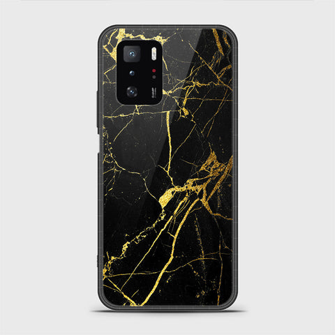 Xiaomi Poco X3 GT Cover - Black Marble Series - HQ Ultra Shine Premium Infinity Glass Soft Silicon Borders Casee