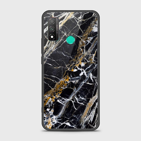 Huawei P smart 2020 Cover - Black Marble Series - HQ Ultra Shine Premium Infinity Glass Soft Silicon Borders Case