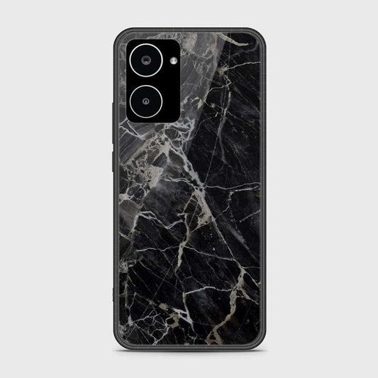 Realme 10 4G Cover- Black Marble Series - HQ Ultra Shine Premium Infinity Glass Soft Silicon Borders Case