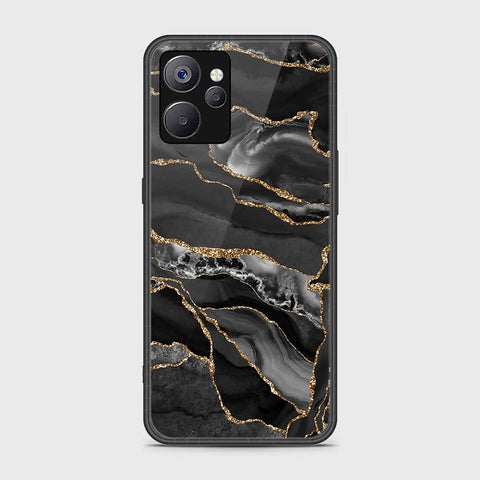 Realme 10 5G Cover- Black Marble Series - HQ Ultra Shine Premium Infinity Glass Soft Silicon Borders Case