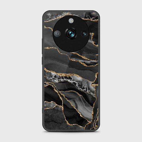 Realme 11 Pro Plus Cover- Black Marble Series - HQ Ultra Shine Premium Infinity Glass Soft Silicon Borders Case