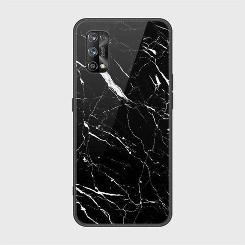 Realme 7 Pro Cover - Black Marble Series - HQ Ultra Shine Premium Infinity Glass Soft Silicon Borders Casee