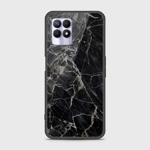 Realme 8i Cover - Black Marble Series - HQ Ultra Shine Premium Infinity Glass Soft Silicon Borders Case