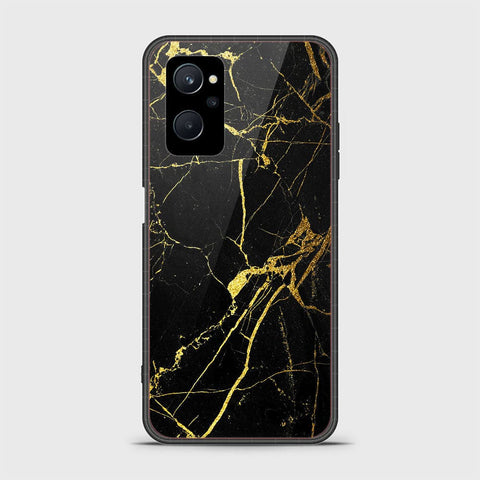 Realme 9i Cover - Black Marble Series - HQ Ultra Shine Premium Infinity Glass Soft Silicon Borders Case